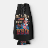 One Nation Under BBQ – Vintage Chef Grillmaster Flaschenkühler (Rückseite)