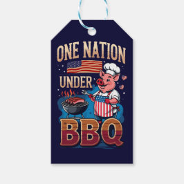 One Nation Under BBQ – Vintage Chef Grillmaster Geschenkanhänger