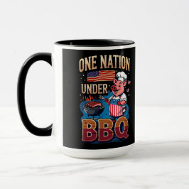 One Nation Under BBQ – Vintage Chef Grillmaster Tasse
