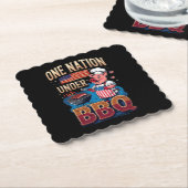 One Nation Under BBQ – Vintage Chef Grillmaster Untersetzer (angewinkelt)