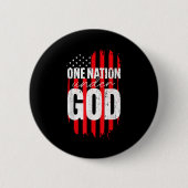 One Nation Under God American Flag Christian Jesus Button (Vorderseite)