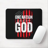 One Nation Under God American Flag Christian Jesus Mousepad (Mit Mouse)