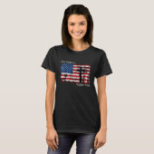 One Nation Under God Christian Cross American Flag T-Shirt (Vorne ganz)