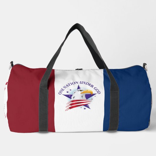 One Nation Under God Eagle Red White Blue USA Duffle Bag (Vorderseite)