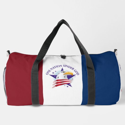 One Nation Under God Eagle Red White Blue USA Duffle Bag (Rückseite)