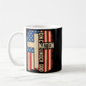 One Nation Under God Patriotic Christian Faith Ame Kaffeetasse (Links)