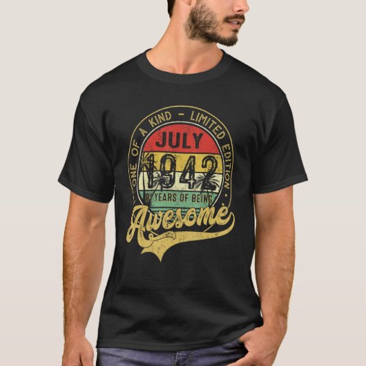 One Of A Kind Awesome Since July 1942 T-Shirt (Vorderseite)