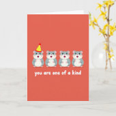 One Of A Kind Birthday Hamster Card Karte (Gelbe Blume)