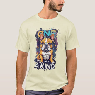 One Of A Kind Dog Portrait With Bold Colors T-Shirt