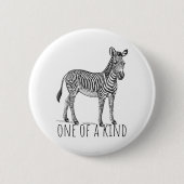 One Of A Kind Unique Zebra Button (Vorderseite)
