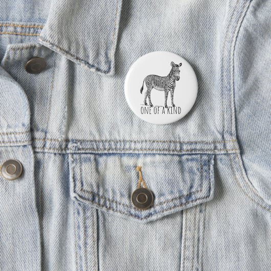 One Of A Kind Unique Zebra Button (Beispiel)