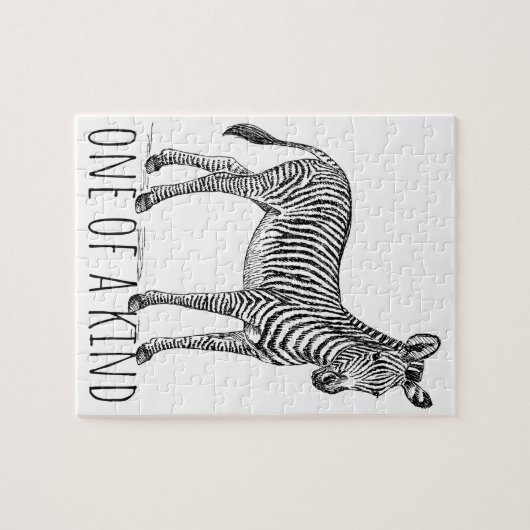 One Of A Kind Unique Zebra Puzzle (Horizontal)