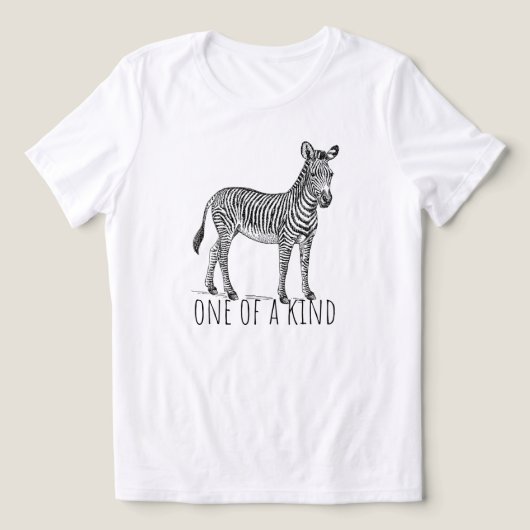 One Of A Kind Unique Zebra Tri-Blend Shirt (Design Vorderseite)