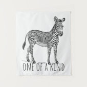 One Of A Kind Unique Zebra Wandteppich (Vorderseite)