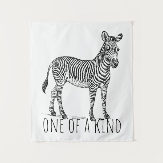 One Of A Kind Unique Zebra Wandteppich (Vorderseite)