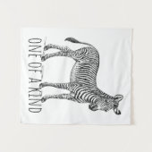 One Of A Kind Unique Zebra Wandteppich (Vorderseite (Horizontal))