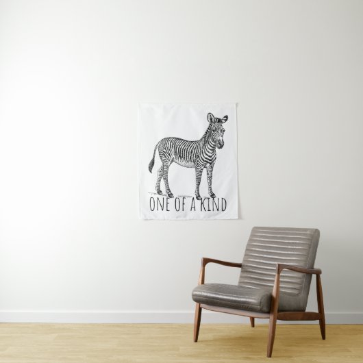 One Of A Kind Unique Zebra Wandteppich (Beispiel)