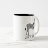 One Of A Kind Unique Zebra Zweifarbige Tasse (VorderseiteRechts)