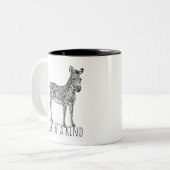 One Of A Kind Unique Zebra Zweifarbige Tasse (Vorderseite Links)
