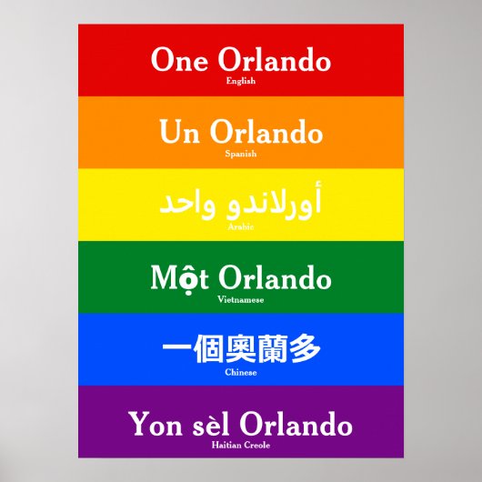 One Orlando Poster (Vorne)