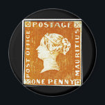 One Penny British Empire Mauritius Postage Briefma Magnet<br><div class="desc">Dies ist ein Scan eines Bilds einer Portografie des Britischen Empire aus dem Jahr 1847 und damit weltweit im öffentlichen Bereich. Der Scan wurde von David Feldman SA, Maurtius Classic Postage Briefmarke und Postgeschichte, Schweiz (1993) (Auktionskatalog), S. 31 Gratis-Gutschrift für Mr. Rabates und rettete 12% auf Zazzle-Bestellung zusätzlich zu einem...</div>