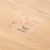 One Perfect match terracotta wedding couple name f Acryleinladungen (Ablage )