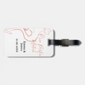 One Perfect match terracotta wedding couple name f Gepäckanhänger (Rückseite horizontal)