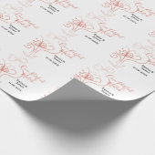 One Perfect match terracotta wedding couple name f Geschenkpapier (Ecke)