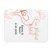 One Perfect match terracotta wedding couple name f Magnet (Horizontal)