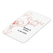 One Perfect match terracotta wedding couple name f Magnet (Linke Seite)