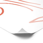 One Perfect match terracotta wedding couple name f Poster (Ecke)