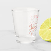 One Perfect match terracotta wedding couple name f Schnapsglas (Links)