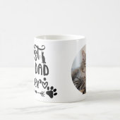 One Photo Best Cat Dad Ever Pet Paw Prints Kaffeetasse (Mittel)