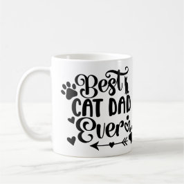 One Photo Best Cat Dad Ever Pet Paw Prints Kaffeetasse