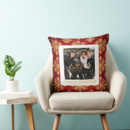 One Photo Custom Holiday Snowflake Kissen