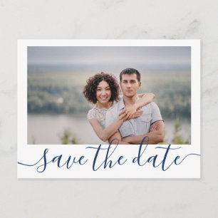 One Picture Wedding Rett Date Postcard Navy Postkarte