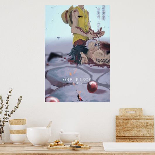 One Piece Ace Death Poster (Küche)
