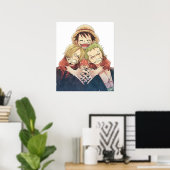 One Piece Luffy Zoro und Sanji Poster (Heimbüro)
