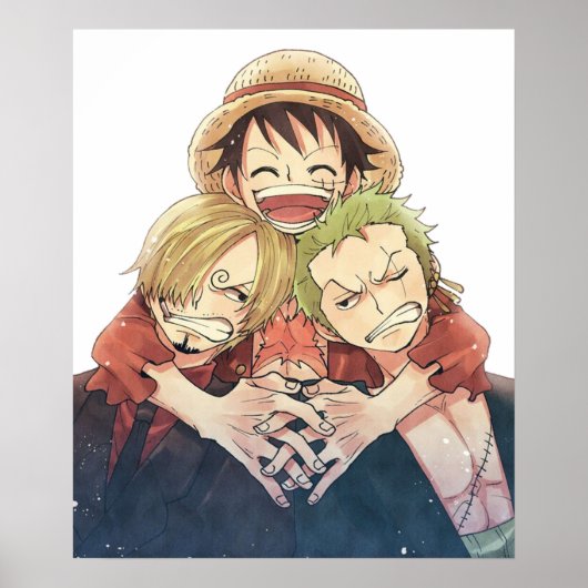 One Piece Luffy Zoro und Sanji Poster (Vorne)