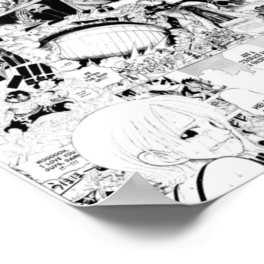 One Piece Manga Collage Poster (Ecke)