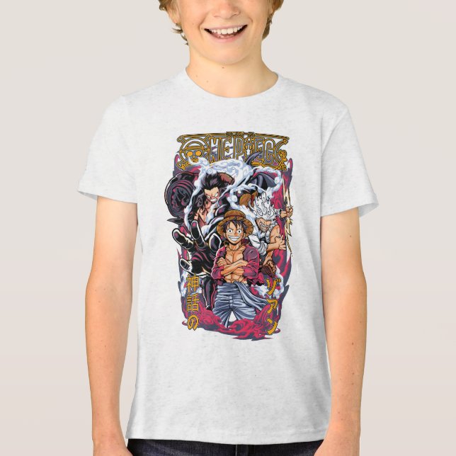 One Piece Mangá Tri-Blend Shirt (Vorderseite)