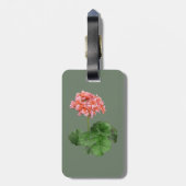 One Pink Geranium Gepäckanhänger (Rückseite vertikal)