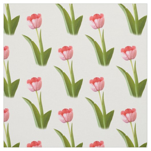 One Pink Tulip - Blumenfotografie-Muster Stoff (Muster)