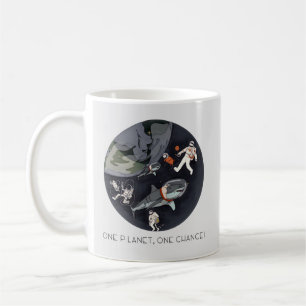 One Planet One Chance - Earth Day (Cartoon Texture Kaffeetasse