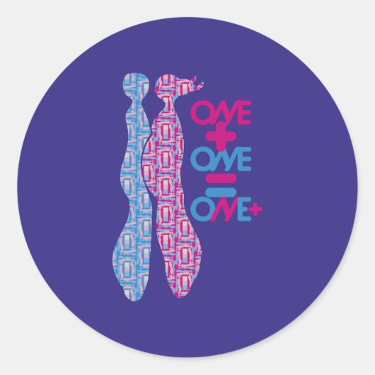 ONE PLUS ONE EQUALS ONE MORE BY MASANSER RUNDER AUFKLEBER (Vorderseite)