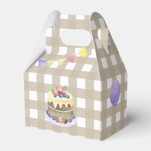 One Potato Erster Geburtstag Danke Geschenkschachtel (Rückseite)