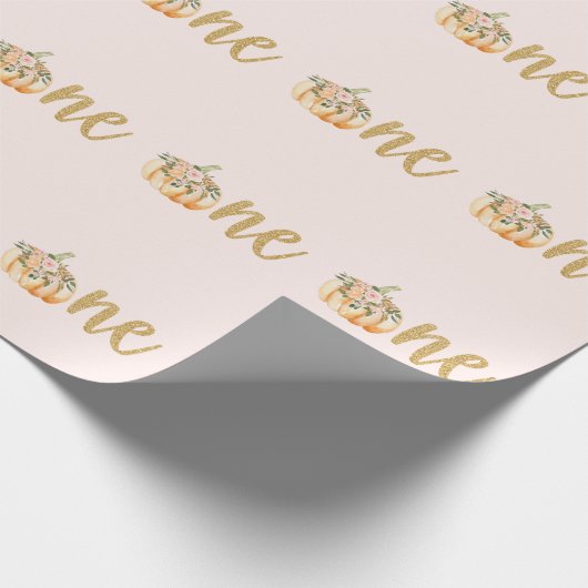 ONE Pumpkin Wrapping Paper Geschenkpapier (Ecke)