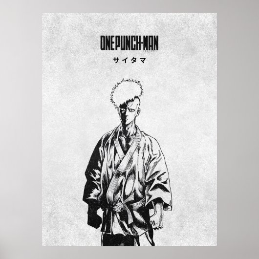 One Punch Man Saitama Minimalist Manga Poster (Vorne)