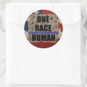 ONE RACE-Human-Aufkleber Runder Aufkleber (Tasche)