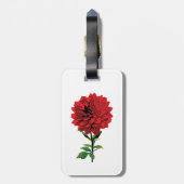 One Red Dahlia Gepäckanhänger (Rückseite vertikal)